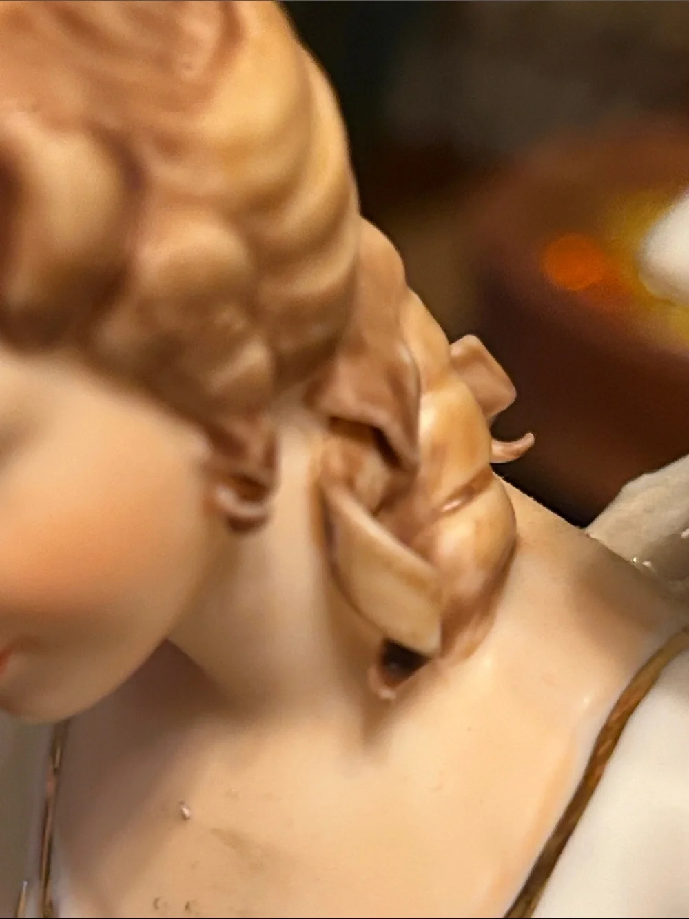 Vintage O’Well Euc Granduer Noel Angel with Cherub and dove porcelain
